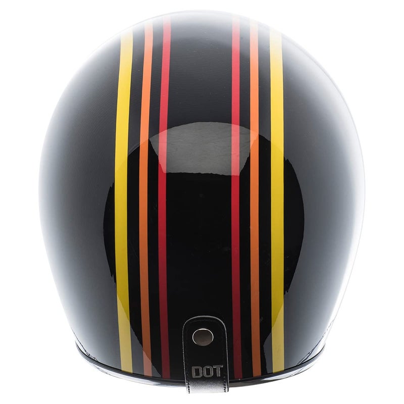 TORC T5005SE24 Unisex-Adult Cruiser-Motorcycles T50 Route 66 Open Face Helmet Graphic, Large (Gloss Black 1978 - Image 3